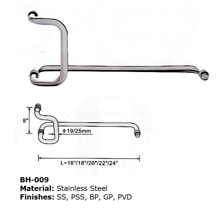 Nippon Glass Pull Handle Bh 001 Bh 009 New Gold Bond Marketing Corporation