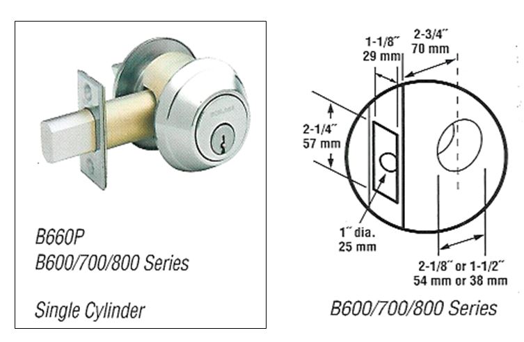 Schlage Deadbolt B660P B661P B662P B664P B560P B562P - New Gold Bond ...